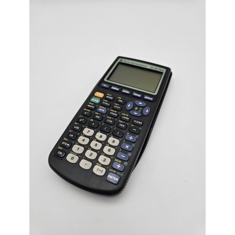 Texas Instruments TI-83 Plus Graphing Calculator with Slip Cover - Black TESTED